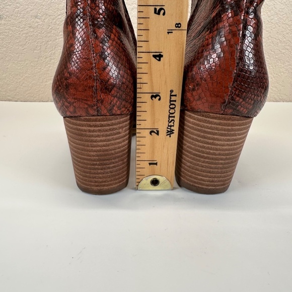 Madewell The Rosie Ankle boot in Snake Embossed Leather Women's Size 8 Comfy - Picture 10 of 16